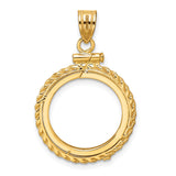 17 mm 10k Yellow Gold coin bezel for Isle of Man £0.5 Nobel — additional image