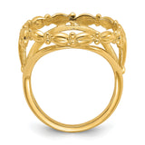 17 mm 14k Yellow Gold coin bezel ring for Isle of Man £0.5 Nobel — alternate view