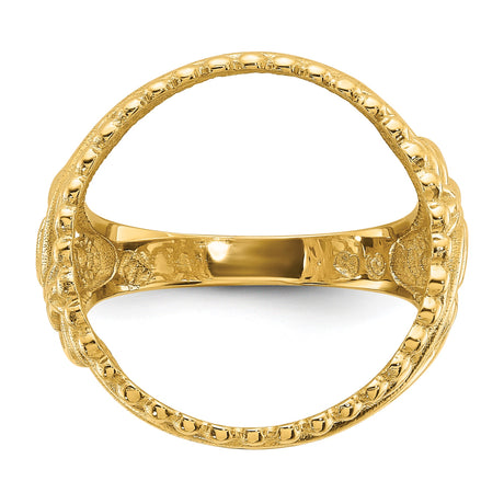 17 mm 14k Yellow Gold coin bezel ring for Isle of Man £0.5 Nobel — additional image