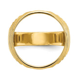 17 mm 14k Yellow Gold coin bezel ring for Isle of Man £0.5 Nobel — additional image