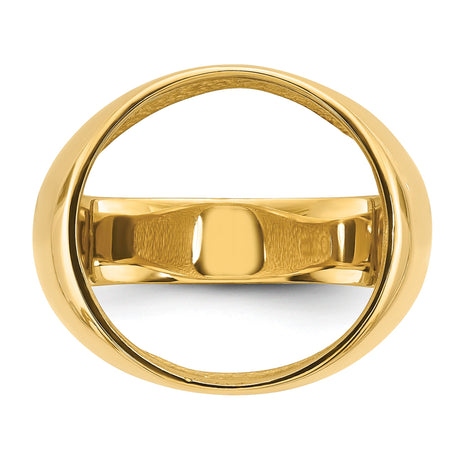 17 mm 14k Yellow Gold coin bezel ring for Isle of Man £0.5 Nobel — additional image