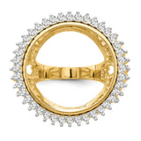 22 mm 14k Yellow Gold coin bezel ring for Isle of Man £1 Angel — additional image