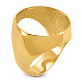 22 mm 14k Yellow Gold coin bezel ring for Isle of Man £1 Nobel — additional image