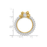 22 mm 14k Multi-Tone Gold coin bezel for Isle of Man £1 Nobel — size reference (ruler)