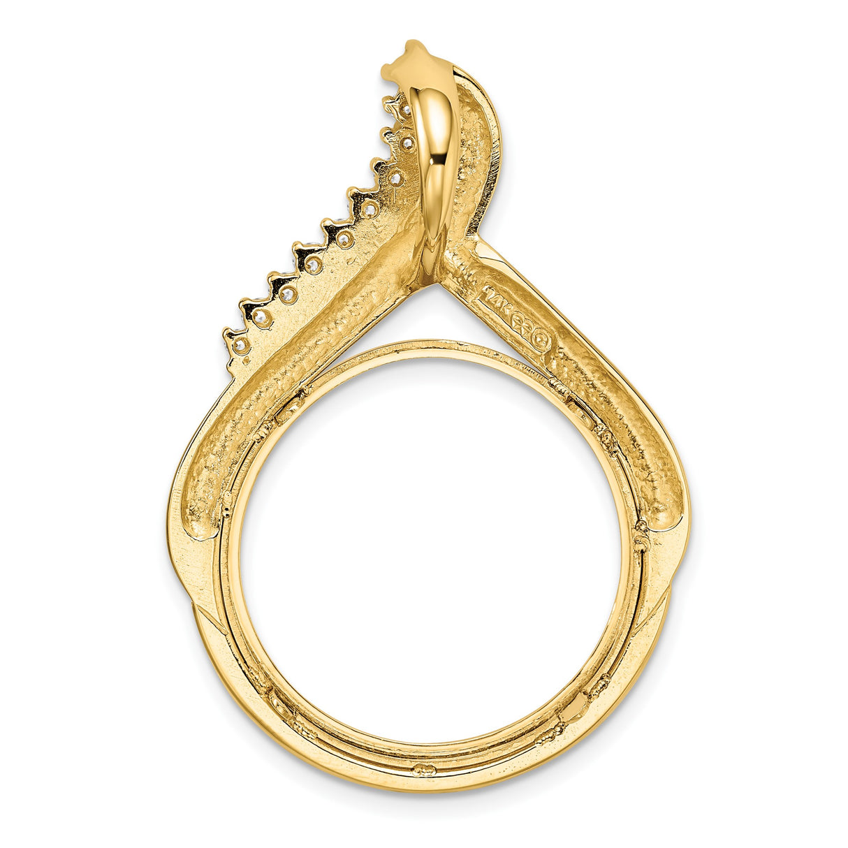 22 mm 14k Yellow Gold coin bezel for Isle of Man £1 Nobel — additional image
