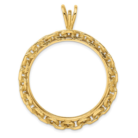 35 mm 14k Yellow Gold coin bezel for Mexican Libertad — additional image