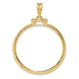 35 mm 14k Yellow Gold coin bezel for Mexican Libertad — additional image