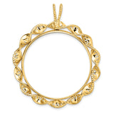 35 mm 14k Yellow Gold coin bezel for Mexican Libertad