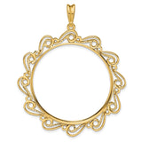 35 mm 14k Yellow Gold coin bezel for Mexican Libertad — additional image