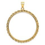 35 mm 14k Yellow Gold coin bezel for Mexican Libertad