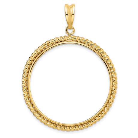 35 mm 14k Yellow Gold coin bezel for Mexican Libertad