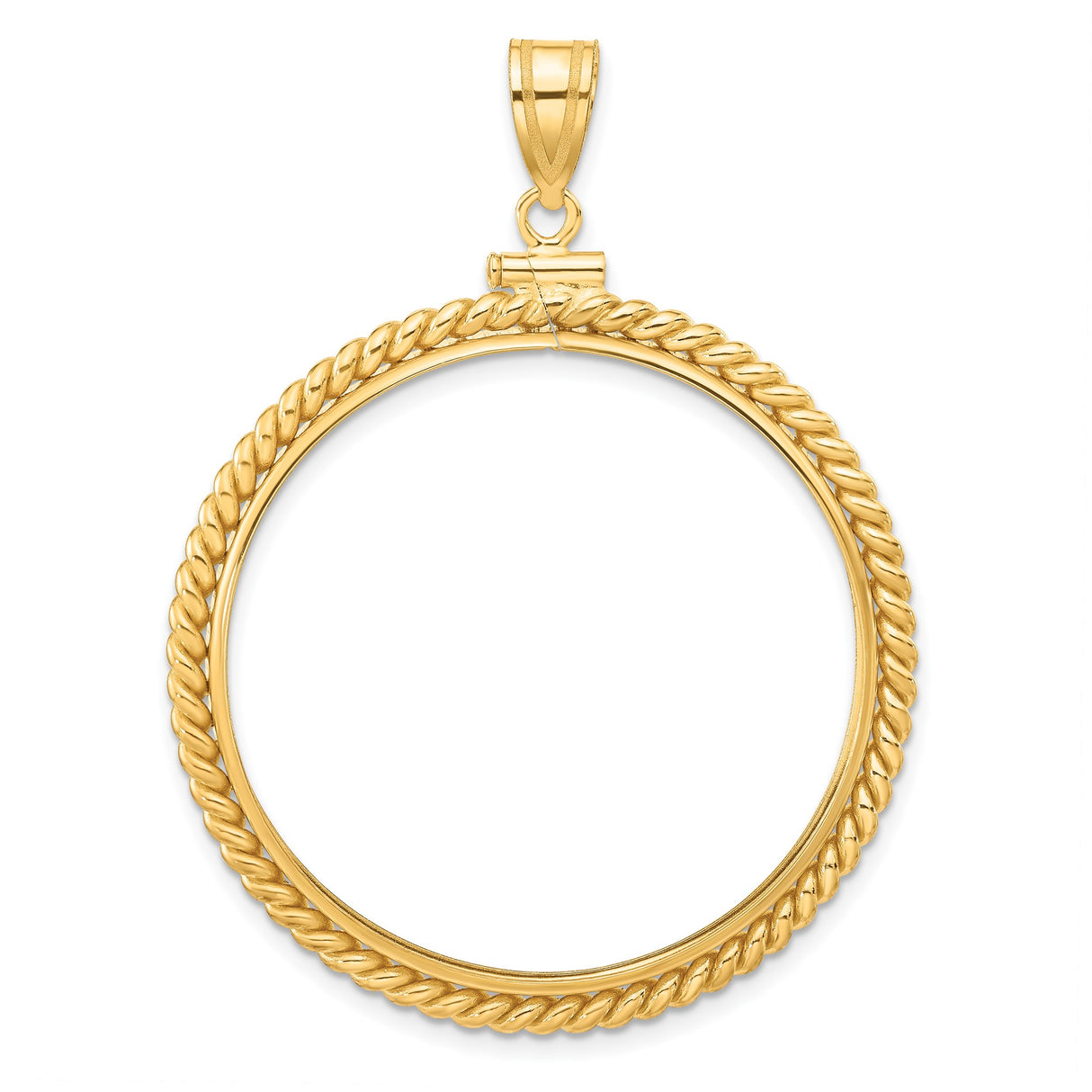 35 mm 14k Yellow Gold coin bezel for Mexican Libertad