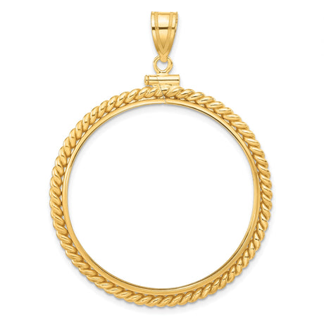 35 mm 14k Yellow Gold coin bezel for Mexican Libertad