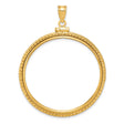 35 mm 14k Yellow Gold coin bezel for Mexican Libertad