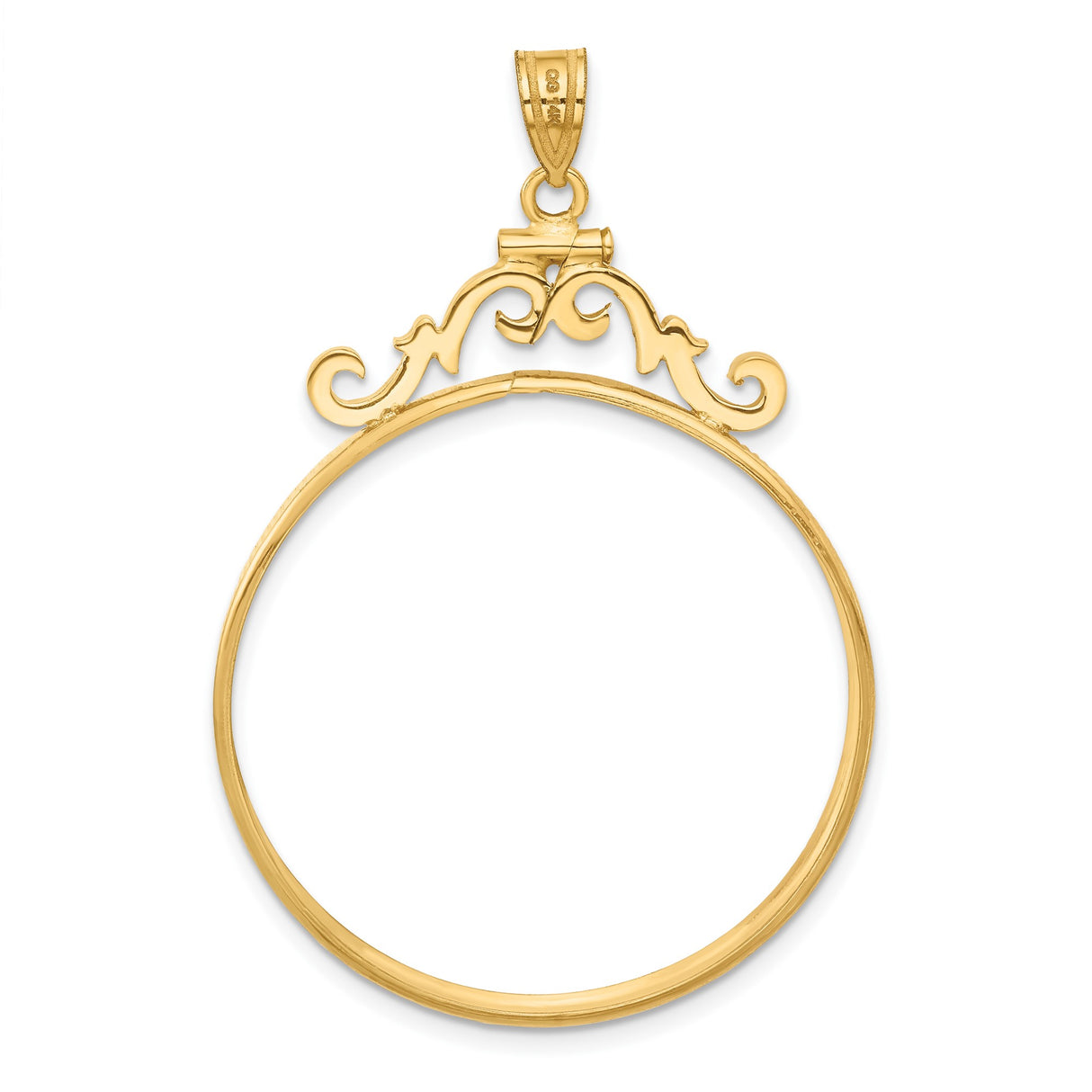 35 mm 14k Yellow Gold coin bezel for Mexican Libertad — additional image