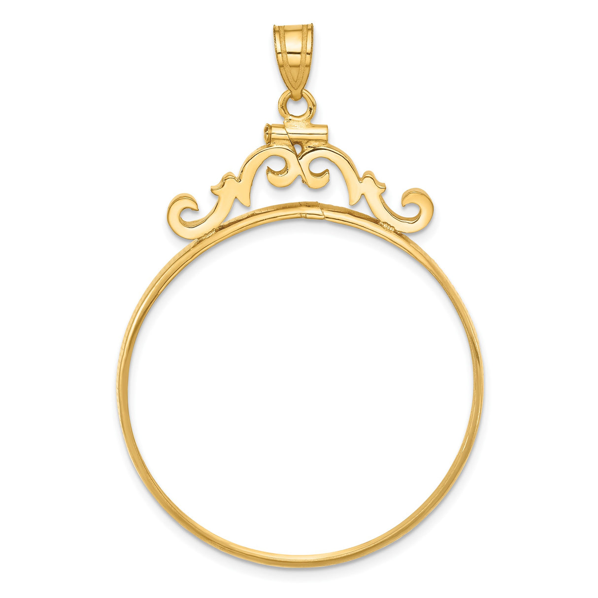 35 mm 14k Yellow Gold coin bezel for Mexican Libertad