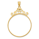 35 mm 14k Yellow Gold coin bezel for Mexican Libertad