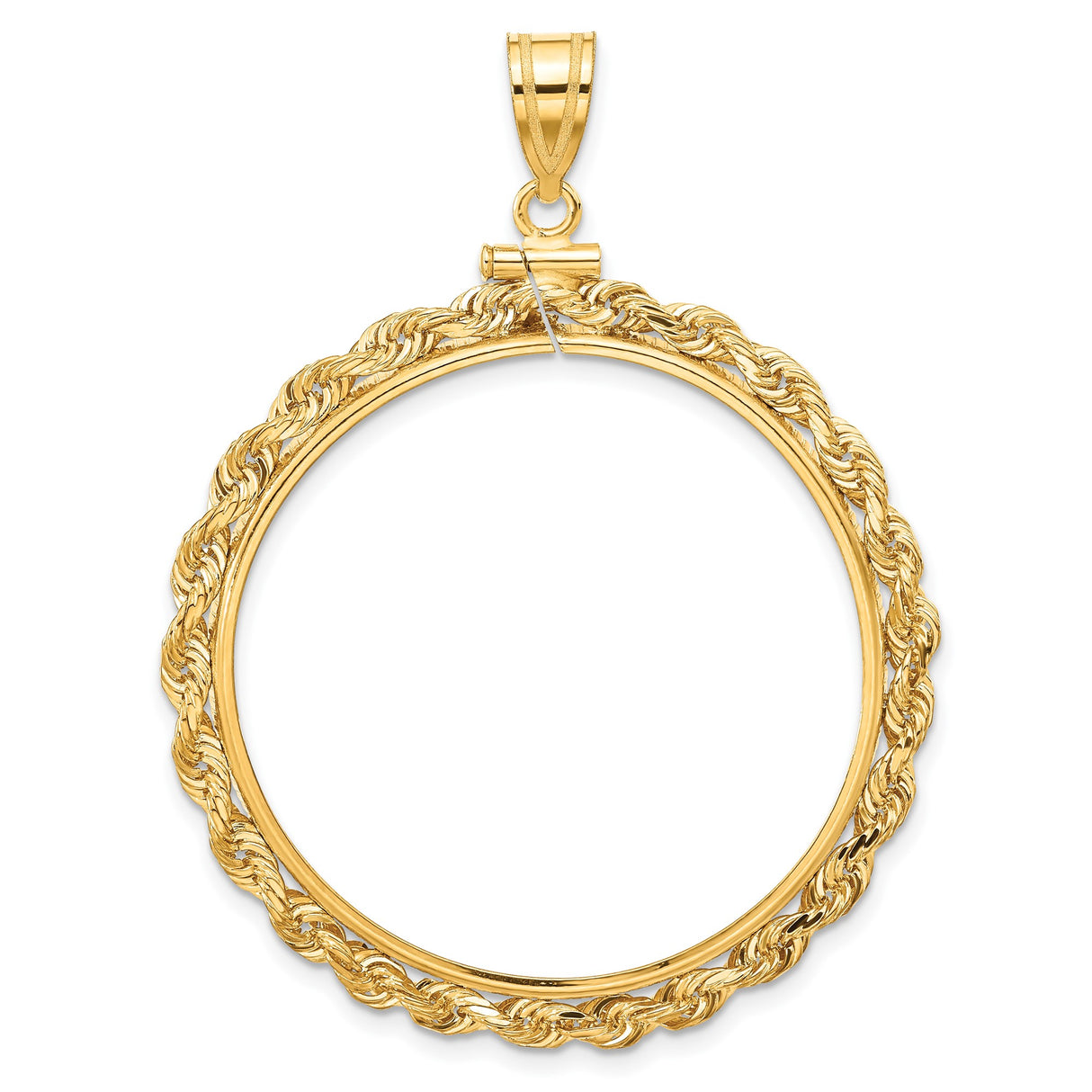 35 mm 14k Yellow Gold coin bezel for Mexican Libertad