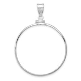 35 mm 14k White Gold coin bezel for Mexican Libertad