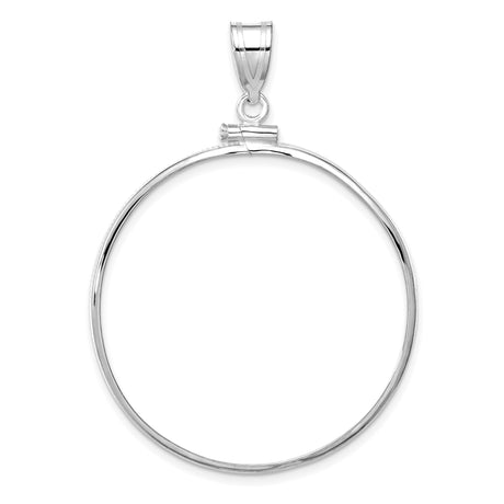 35 mm 14k White Gold coin bezel for Mexican Libertad