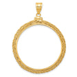 35 mm 14k Yellow Gold coin bezel for Mexican Libertad
