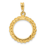 16 mm 14k Yellow Gold coin bezel for Mexican Libertad — additional image