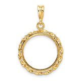 16 mm 14k Yellow Gold coin bezel for Mexican Libertad — additional image