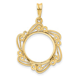 16 mm 14k Yellow Gold coin bezel for Mexican Libertad — additional image