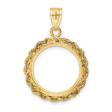 16 mm 14k Yellow Gold coin bezel for Mexican Libertad — additional image