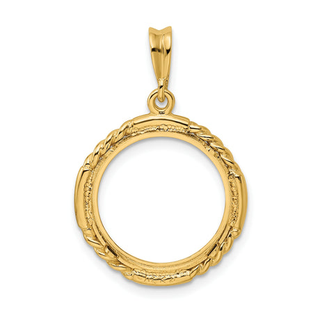 16 mm 14k Yellow Gold coin bezel for Mexican Libertad — additional image