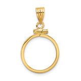 16 mm 14k Yellow Gold coin bezel for Mexican Libertad — additional image
