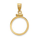16 mm 14k Yellow Gold coin bezel for Mexican Libertad