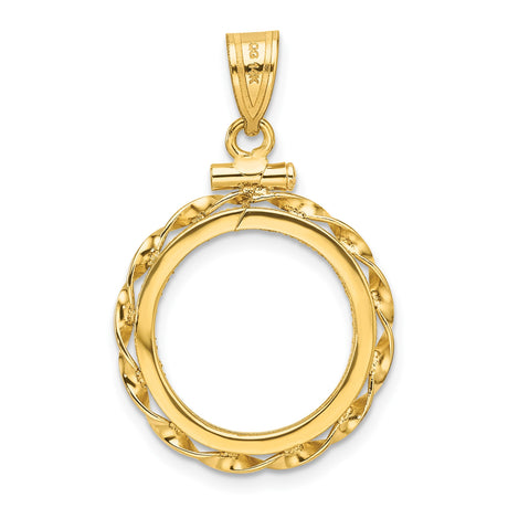 16 mm 14k Yellow Gold coin bezel for Mexican Libertad — additional image