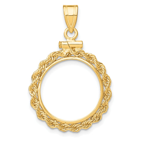 16 mm 14k Yellow Gold coin bezel for Mexican Libertad
