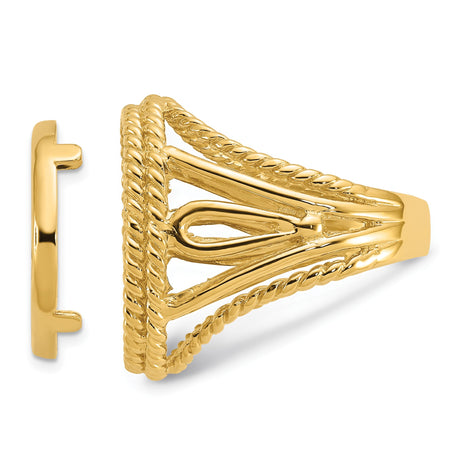 16 mm 14k Yellow Gold coin bezel ring for Mexican Libertad — additional image