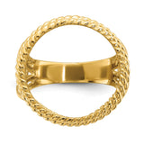 16 mm 14k Yellow Gold coin bezel ring for Mexican Libertad — additional image
