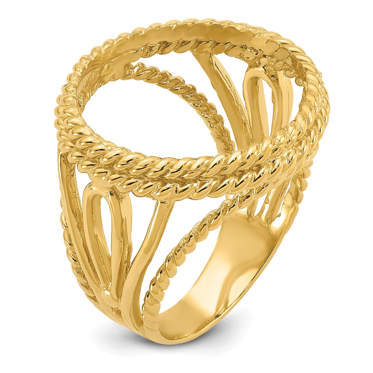 16 mm 14k Yellow Gold coin bezel ring for Mexican Libertad — additional image