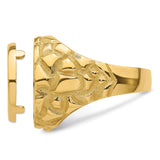 16 mm 14k Yellow Gold coin bezel ring for Mexican Libertad — additional image