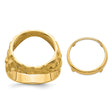 16 mm 14k Yellow Gold coin bezel ring for Mexican Libertad