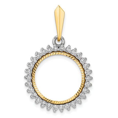 16 mm 14k Multi-Tone Gold coin bezel for Mexican Libertad