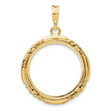 20 mm 14k Yellow Gold coin bezel for Mexican Libertad — additional image