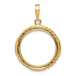 20 mm 14k Yellow Gold coin bezel for Mexican Libertad