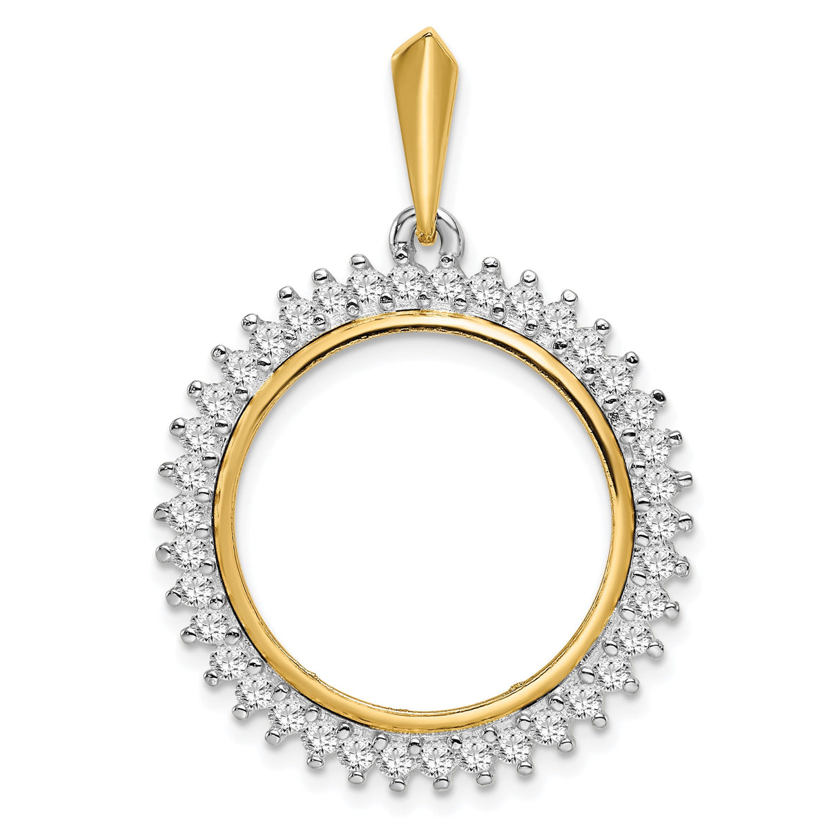 20 mm 14k Multi-Tone Gold coin bezel for Mexican Libertad