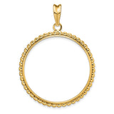 33 mm 14k Yellow Gold coin bezel for Mexican Libertad