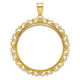 33 mm 14k Yellow Gold coin bezel for Mexican Libertad
