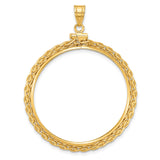 33 mm 14k Yellow Gold coin bezel for Mexican Libertad