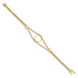 13 mm 14k Yellow Gold coin bezel bracelet for Mexican Libertad — alternate view