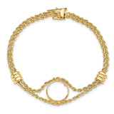13 mm 14k Yellow Gold coin bezel bracelet for Mexican Libertad — additional image