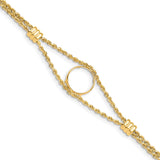 13 mm 14k Yellow Gold coin bezel bracelet for Mexican Libertad