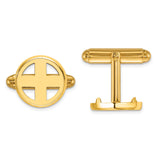 13 mm 14k Yellow Gold coin bezel cuff links for Mexican Libertad